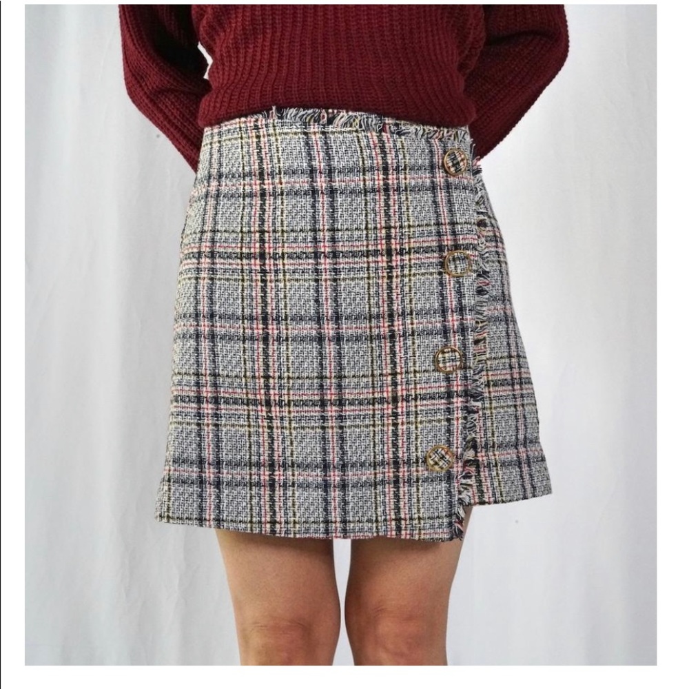 Navy Mixed Tweed Mini Skirt BRAND NEW!